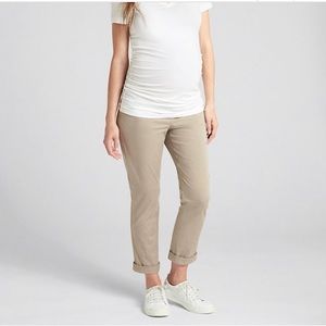New GAP Maternity demi panel girlfriend Chino Khaki  Size 8